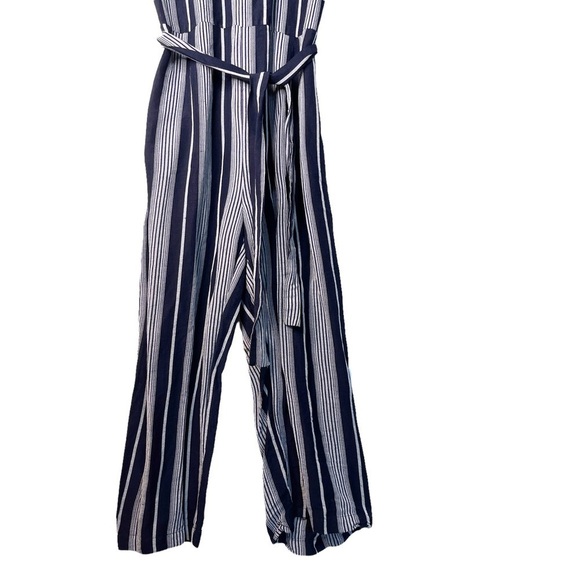 RAILS Striped Angela Wide Leg Jumpsuit in Navy Stripe Size Large - Picture 13 of 16